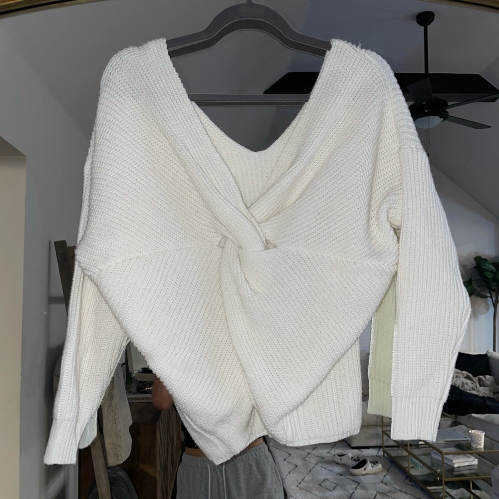 Goodnight macaroon twist back sweater